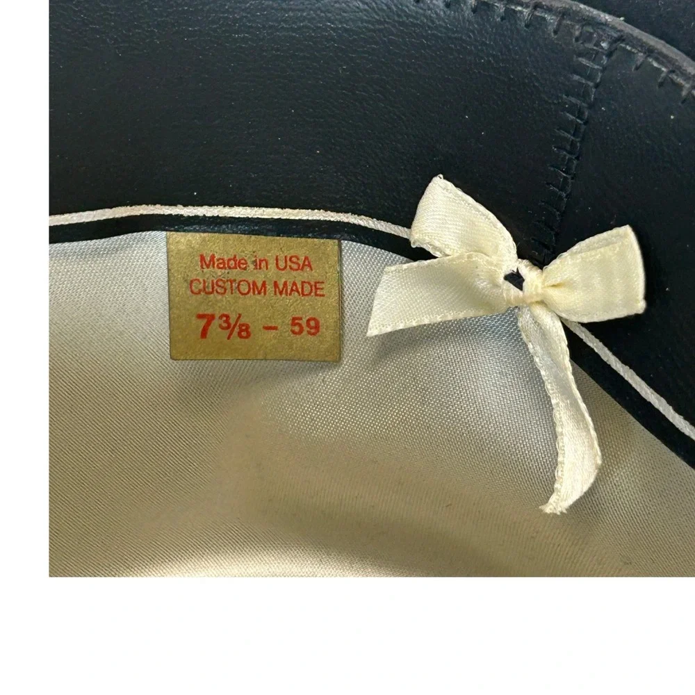 Beaver Hats Major Black 100% Genuine Fur Felt Fedora Hat Sacred Feather 7 1/8